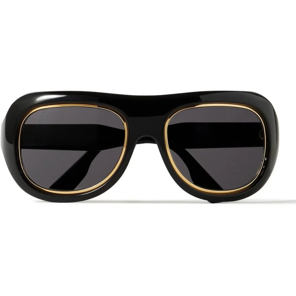 💯- New Authentic GUCCI Acetate Aviator Sunglasses GG1108S Black